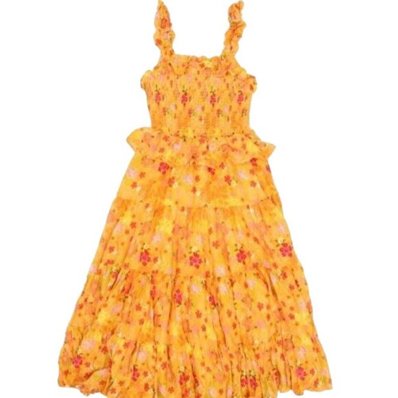 Disney Princess and the Frog Tiana Yellow Ruffled Feminine Romantic Dress M - Picture 3 of 10